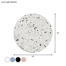 GobekUsa Minimalist LED Wall Sconce: Disc Shaped Terrazzo Bedroom Light - Pink/Blue/Black, 7"/10" Diameter