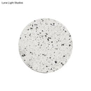 GobekUsa Minimalist LED Wall Sconce: Disc Shaped Terrazzo Bedroom Light - Pink/Blue/Black, 7"/10" Diameter