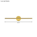 GobekUsa Minimalist LED Wall Sconce in Gold - Metal Linear & Round Vanity Light, 16"/23.5"/31.5" Wide