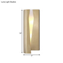 GobekUsa Minimalist LED Wall Sconce Light in Gold for Living Room - Metal Rectangle Wall Mount Lamp