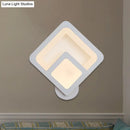 GobekUsa Minimalist LED Wall Sconce Light with Acrylic Shade - White Square/Oval - Wall Mounted Lamp - Warm/White