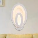 GobekUsa Minimalist LED Wall Sconce Light with Acrylic Shade - White Square/Oval - Wall Mounted Lamp - Warm/White