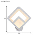 GobekUsa Minimalist LED Wall Sconce Light with Acrylic Shade - White Square/Oval - Wall Mounted Lamp - Warm/White