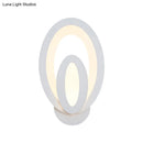 GobekUsa Minimalist LED Wall Sconce Light with Acrylic Shade - White Square/Oval - Wall Mounted Lamp - Warm/White
