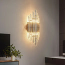 GobekUsa Minimalist LED Wall Sconce Light with K9 Crystal Strip - Rhombus Design for Living Room