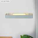 GobekUsa Minimalist LED Wall Sconce: Rectangular Aluminum Fixture, 12"/16" Diameter, Black/White