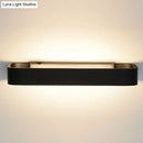 GobekUsa Minimalist LED Wall Sconce: Rectangular Aluminum Fixture, 12"/16" Diameter, Black/White
