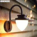 GobekUsa Minimalist LED Wall Sconce with Black Metal Gooseneck Arm - Strawberry Garden Mount Light
