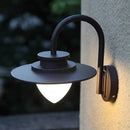 GobekUsa Minimalist LED Wall Sconce with Black Metal Gooseneck Arm - Strawberry Garden Mount Light