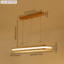 GobekUsa Minimalist LED Wood Rectangular Hanging Island Lamp - Acrylic Ceiling Suspension for Dinners
