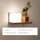 GobekUsa LED Wooden Wall Lamps for Bedroom Stairs Interior Lighting Sconce Fixtures