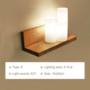 GobekUsa LED Wooden Wall Lamps for Bedroom Stairs Interior Lighting Sconce Fixtures