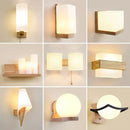 GobekUsa LED Wooden Wall Lamps for Bedroom Stairs Interior Lighting Sconce Fixtures