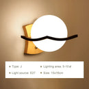 GobekUsa LED Wooden Wall Lamps for Bedroom Stairs Interior Lighting Sconce Fixtures