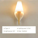 GobekUsa LED Wooden Wall Lamps for Bedroom Stairs Interior Lighting Sconce Fixtures