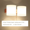 GobekUsa LED Wooden Wall Lamps for Bedroom Stairs Interior Lighting Sconce Fixtures