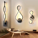 GobekUsa Minimalist Line Art LED Sconce Light Fixture - Black Metal Wall Mounted Lamp for Hallways