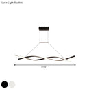 GobekUsa Minimalist Linear LED Pendant Light for Restaurants with Acrylic Shade - Black/Grey, Warm/White