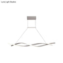 GobekUsa Minimalist Linear LED Pendant Light for Restaurants with Acrylic Shade - Black/Grey, Warm/White