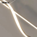 Minimalist Linear LED Pendant Light in Black or White