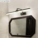 GobekUsa Minimalist Linear LED Wall Vanity Light & Metallic Mirror Cabinet - Black