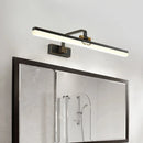GobekUsa Minimalist Linear LED Wall Vanity Light & Metallic Mirror Cabinet - Black