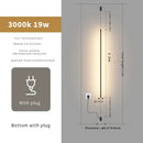 GobekUsa Bedside Pendant Light Straight Strip Floor Ceiling Decorative Wall Lights