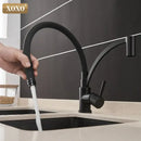 GobekUsa Black Chrome Kitchen Tap Faucet Pull Down Mixer for Sink.