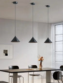 GobekUsa Brushed Sliver Black Pendant Light Chandelier for Bedroom Kitchen Dining Room