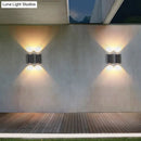 GobekUsa Outdoor Wall LED Sconce Lamp: Tube Shaped, Metallic Minimalism, Black