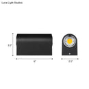 GobekUsa Outdoor Wall LED Sconce Lamp: Tube Shaped, Metallic Minimalism, Black