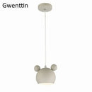 GobekUsa Cartoon Mouse Pendant Light: Nordic Iron Hanging Lamp for Children's Room, LED Lighting Fixtures