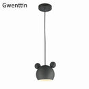 GobekUsa Cartoon Mouse Pendant Light: Nordic Iron Hanging Lamp for Children's Room, LED Lighting Fixtures