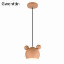 GobekUsa Cartoon Mouse Pendant Light: Nordic Iron Hanging Lamp for Children's Room, LED Lighting Fixtures
