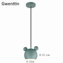 GobekUsa Cartoon Mouse Pendant Light: Nordic Iron Hanging Lamp for Children's Room, LED Lighting Fixtures