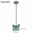 GobekUsa Cartoon Mouse Pendant Light: Nordic Iron Hanging Lamp for Children's Room, LED Lighting Fixtures