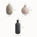 Minimalist matte pastel geometric ceramic vase living room decor by Decorbites