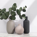 Minimalist matte pastel geometric ceramic vase living room decor by Decorbites