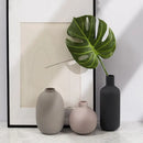 Minimalist matte pastel geometric ceramic vase living room decor by Decorbites