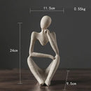 Minimalist matte white abstract thinker woman figurine living room decor by Decorbites