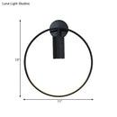 GobekUsa Minimalist Metal Circular Sconce Light: Wall Mounted Black Lamp for Living Room