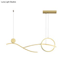 GobekUsa Minimalist Metal LED Hanging Light for Dining Room and Kitchen Island