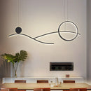 GobekUsa Minimalist Metal LED Hanging Light for Dining Room and Kitchen Island