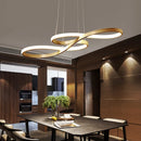 GobekUsa Minimalist Metal LED Island Light with Musical Notes Design for Dining Room