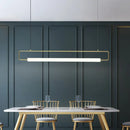 GobekUsa Minimalist Metal LED Pendant Light for Dining Room Island Ceiling