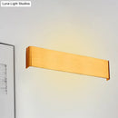 GobekUsa Minimalist Metal LED Rectangle Wall Light in Black/Silver, Warm/White Lighting - 6"/10" Dia. - Living Room Wall Washer Lamp