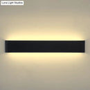 GobekUsa Minimalist Metal LED Rectangle Wall Light in Black/Silver, Warm/White Lighting - 6"/10" Dia. - Living Room Wall Washer Lamp