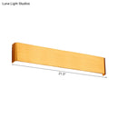 GobekUsa Minimalist Metal LED Rectangle Wall Light in Black/Silver, Warm/White Lighting - 6"/10" Dia. - Living Room Wall Washer Lamp