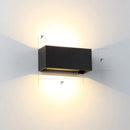 GobekUsa Minimalist Metal Matte Black Rectangle LED Wall Washer Sconce Light for Yard