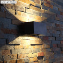 GobekUsa Minimalist Metal Matte Black Rectangle LED Wall Washer Sconce Light for Yard